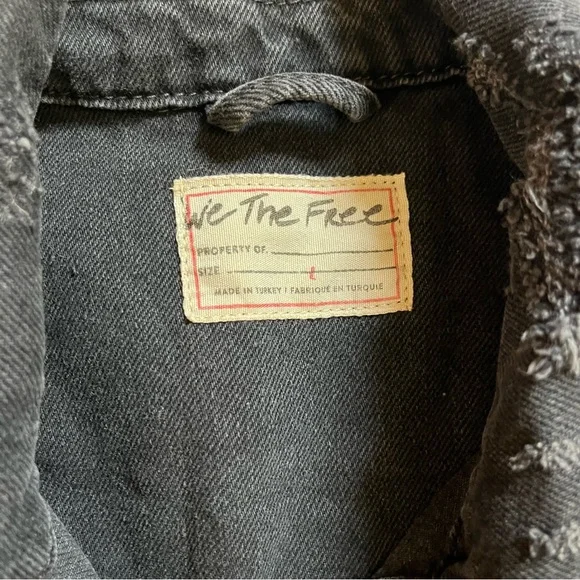 Free People We The Free Black Jean Jacket - Picture 2 of 7